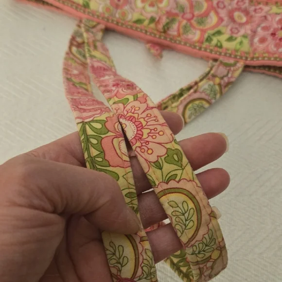 Vera Bradley Pink and Green Floral Tote --Medium - Picture 3 of 8